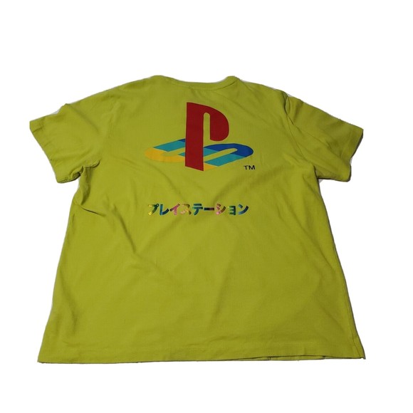 Men's Forever 21 PlayStation Loading T-Shirt  Metalic Rainbow Japanese Font - Picture 7 of 9